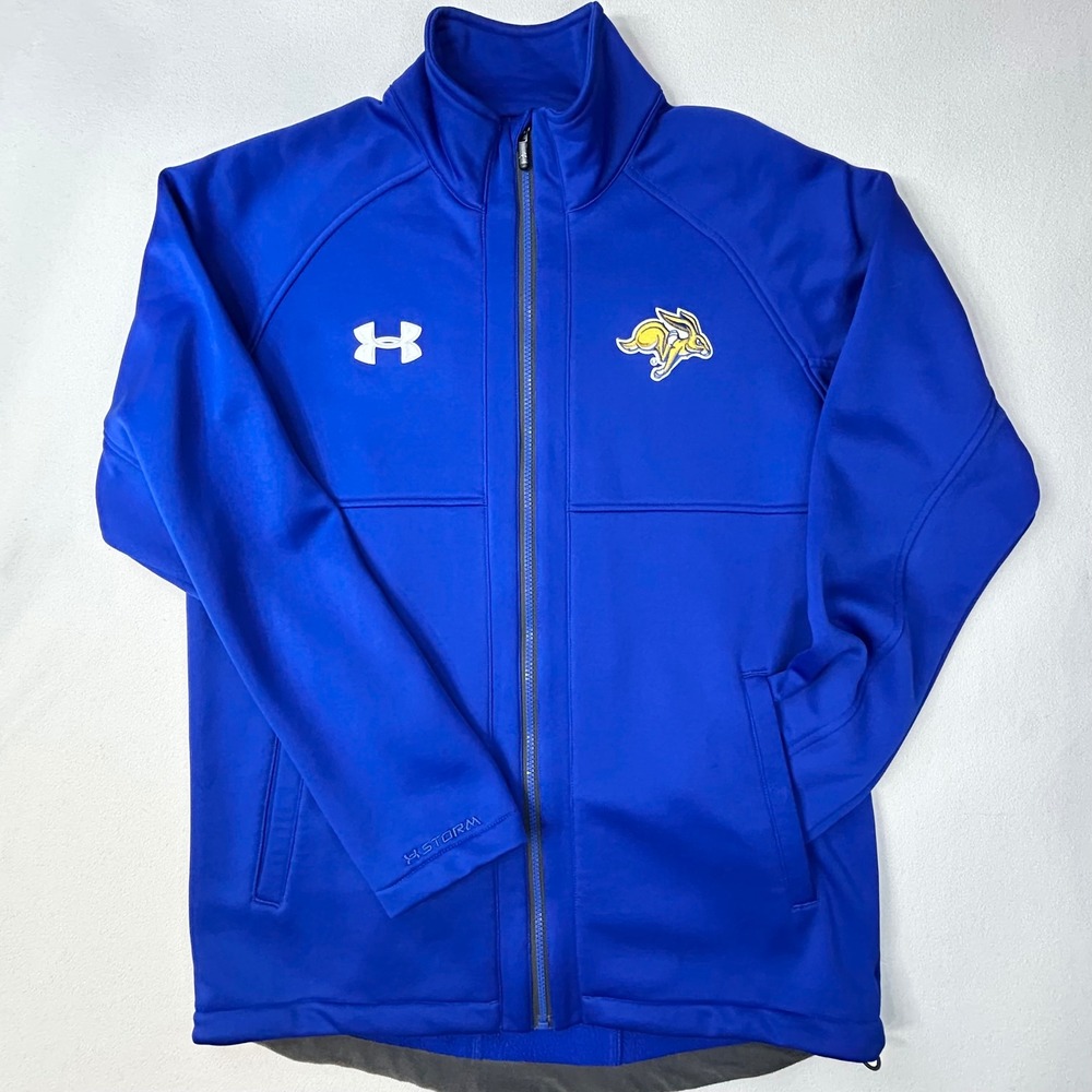 SOUTH DAKOTA JACKRABBITS Under Armour STORM Full Zip Jacket Mens M Blue Fleece